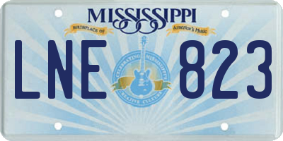 MS license plate LNE823