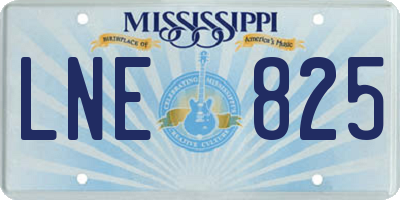 MS license plate LNE825