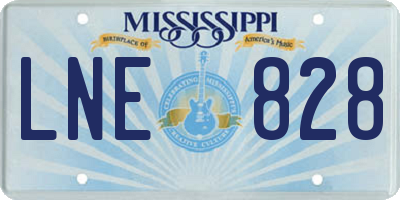 MS license plate LNE828