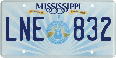 MS license plate LNE832