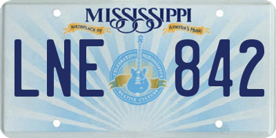 MS license plate LNE842