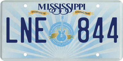 MS license plate LNE844