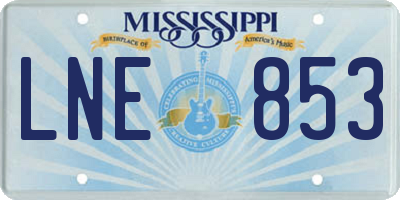 MS license plate LNE853
