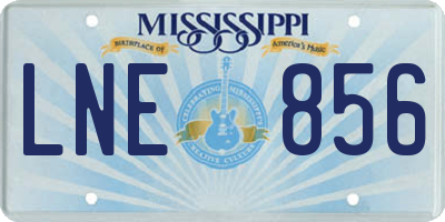 MS license plate LNE856
