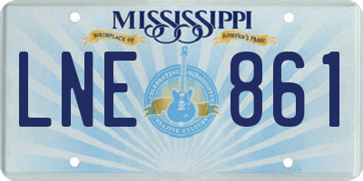 MS license plate LNE861