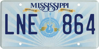 MS license plate LNE864