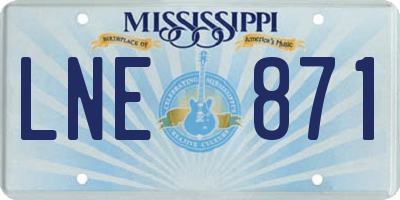 MS license plate LNE871