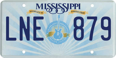 MS license plate LNE879