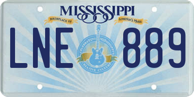 MS license plate LNE889