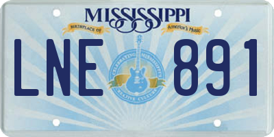 MS license plate LNE891