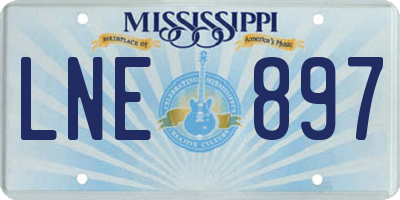 MS license plate LNE897