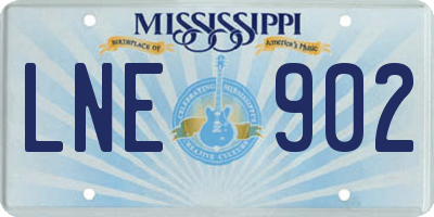 MS license plate LNE902