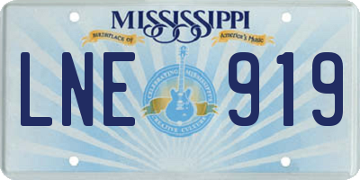 MS license plate LNE919