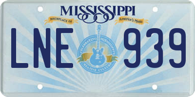 MS license plate LNE939