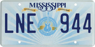 MS license plate LNE944