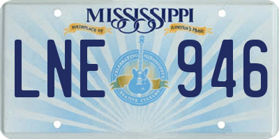 MS license plate LNE946