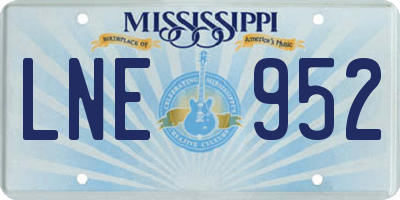 MS license plate LNE952