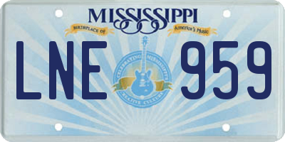 MS license plate LNE959