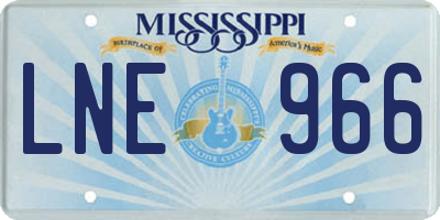 MS license plate LNE966