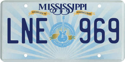 MS license plate LNE969