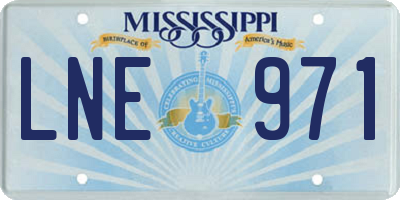 MS license plate LNE971