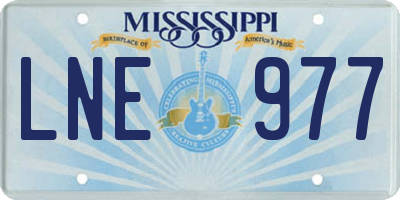 MS license plate LNE977
