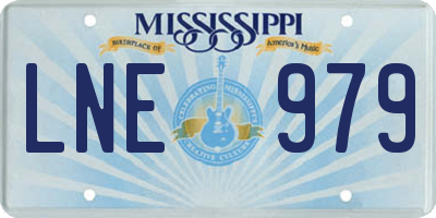 MS license plate LNE979