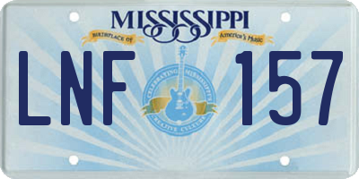 MS license plate LNF157