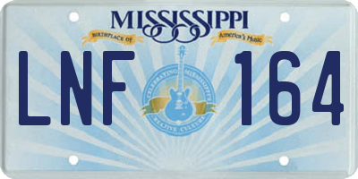 MS license plate LNF164