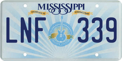 MS license plate LNF339