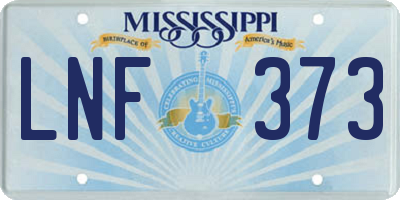 MS license plate LNF373