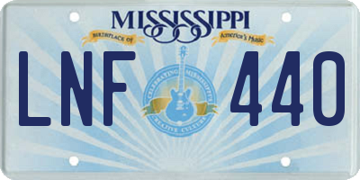 MS license plate LNF440