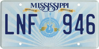 MS license plate LNF946