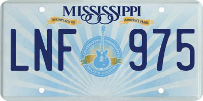 MS license plate LNF975