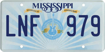 MS license plate LNF979