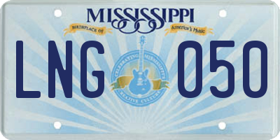MS license plate LNG050