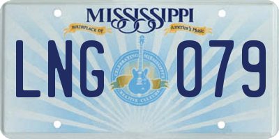 MS license plate LNG079