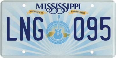 MS license plate LNG095