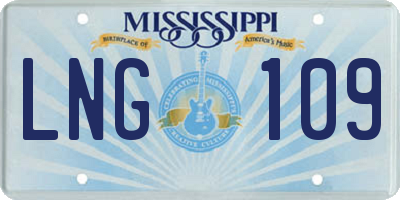MS license plate LNG109
