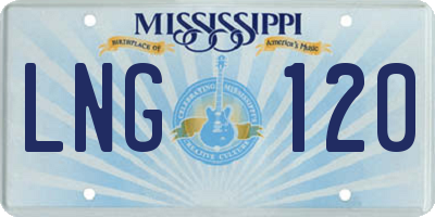 MS license plate LNG120