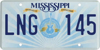MS license plate LNG145