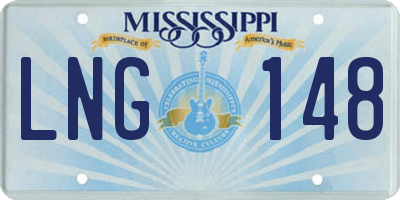 MS license plate LNG148