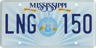 MS license plate LNG150