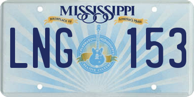 MS license plate LNG153