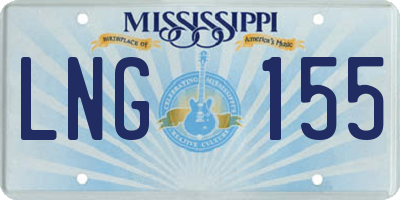 MS license plate LNG155