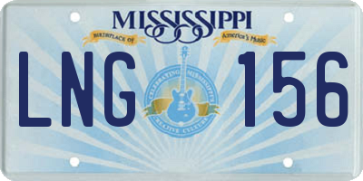 MS license plate LNG156