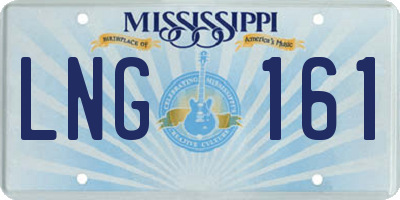 MS license plate LNG161
