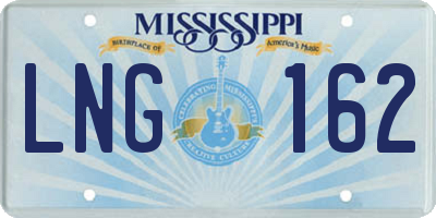 MS license plate LNG162