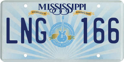 MS license plate LNG166
