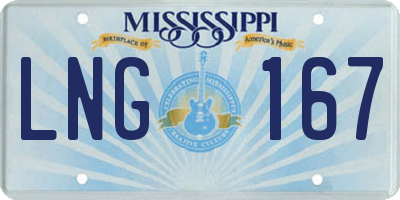 MS license plate LNG167